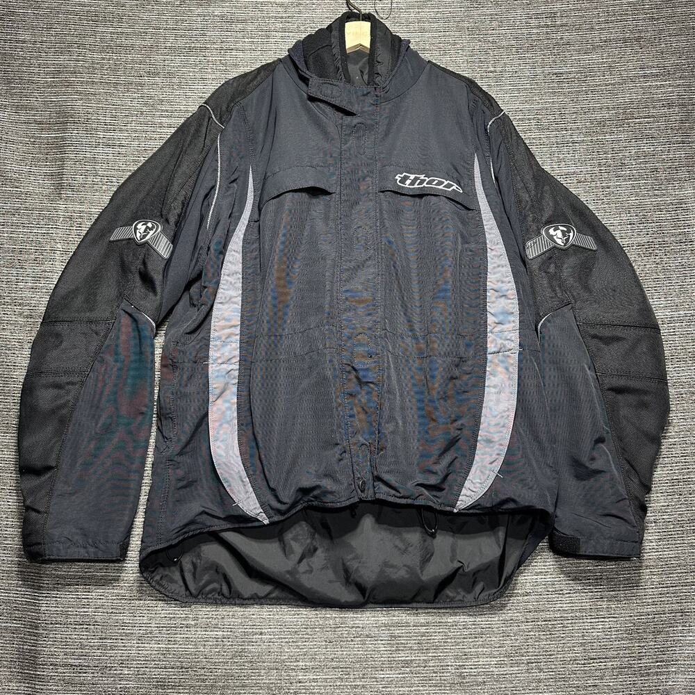 Thor Ride 2 Jacket Men's XL Black Vintage Full Zip Y2K Motocross Lining